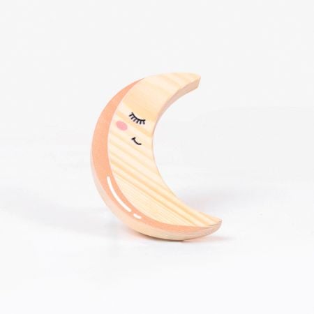 Handcrafted Pine Wood Moon Knob